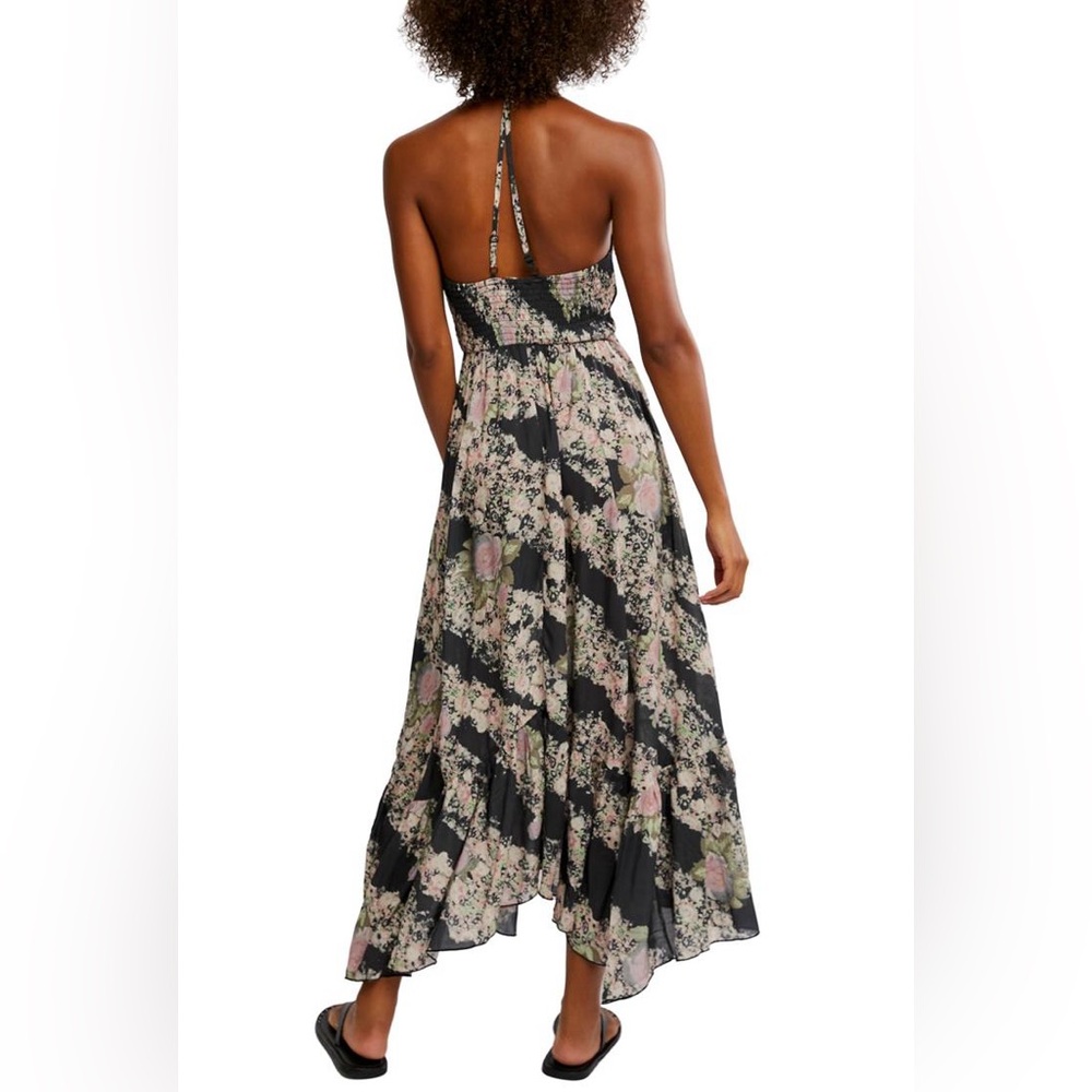 Free People Heatwave Floral Dress in Black and Pink